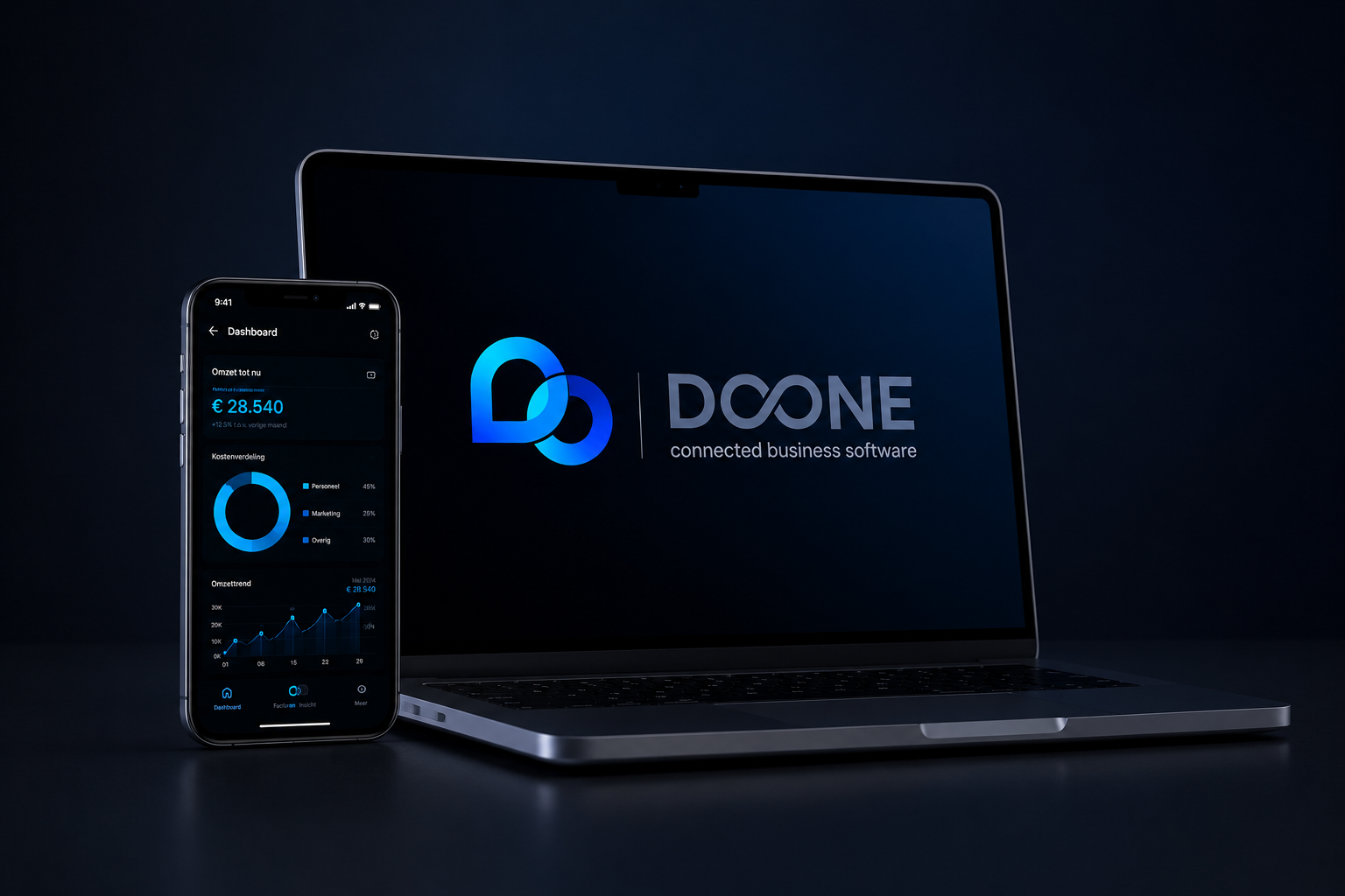 Doone laptop branding dark mode